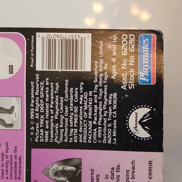 New Vintage 1993 Morn Star Trek Deep Space Nine Action Figure Toy - Picture 5 of 5